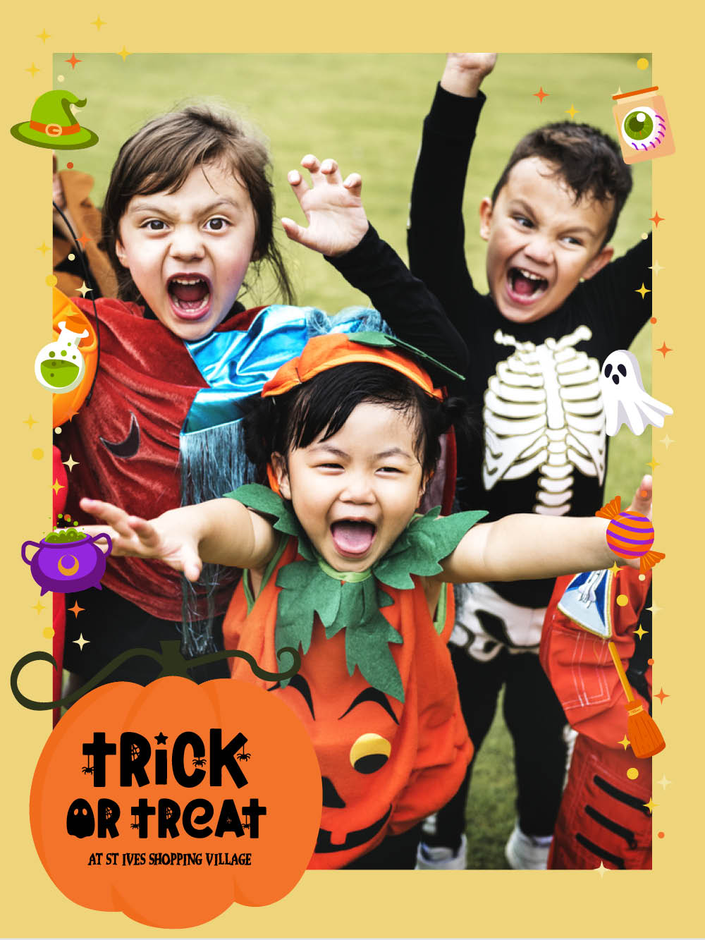 Trick or treat in the village!