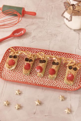 Peanut Butter Celery Reindeer