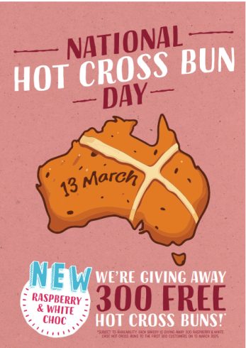 Hot Cross Bun Day with Bakers Delight