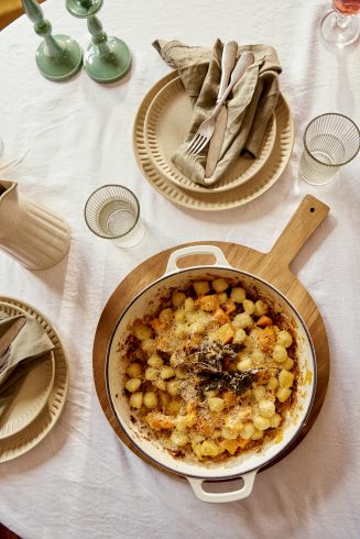 PAN-FRIED GNOCCHI WITH PUMPKIN, PINE NUTS AND SAGE