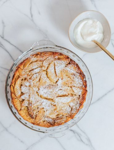 Amanda Cordony's Caramelised Golden Syrup Apple Clafoutis