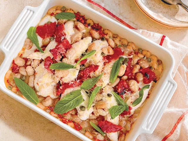 Amanda Cordony's Chicken, Sun-dried Tomato and Cannellini Bean One-pan-wonder